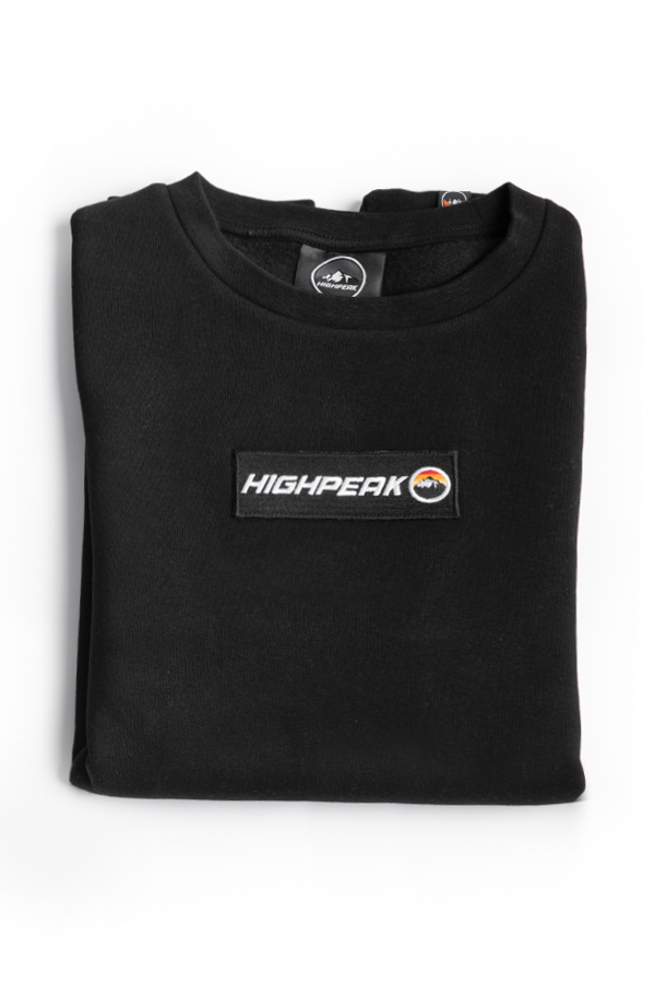 BOX LOGO CREW NECK SWEATSHIRT - BLACK