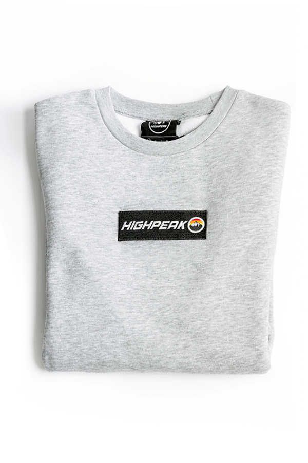 BOX LOGO CREW NECK SWEATSHIRT - GREY